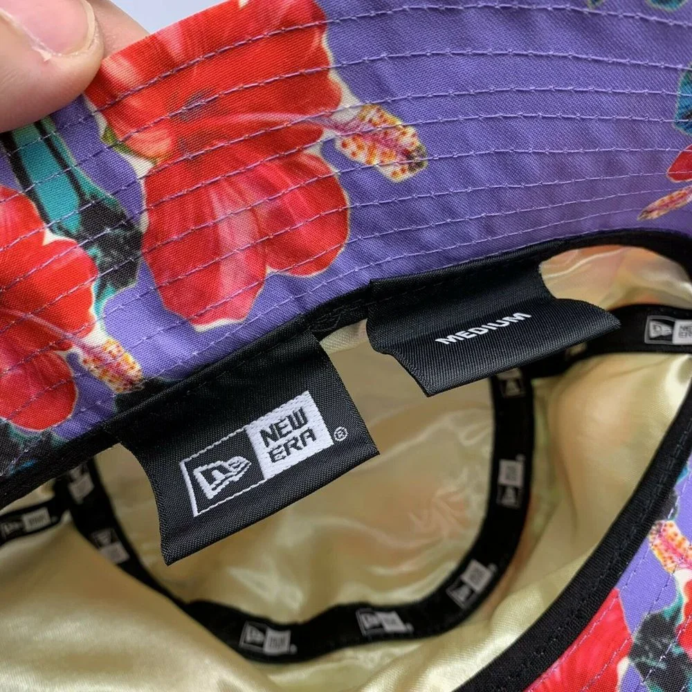 Hawaiian Floral Medium New Era Bucket Hat Cap‎